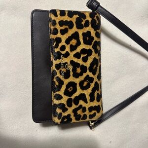 Michael Kors Animal Print Crossbody with Black Accents